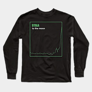 Tsla to the moon Long Sleeve T-Shirt